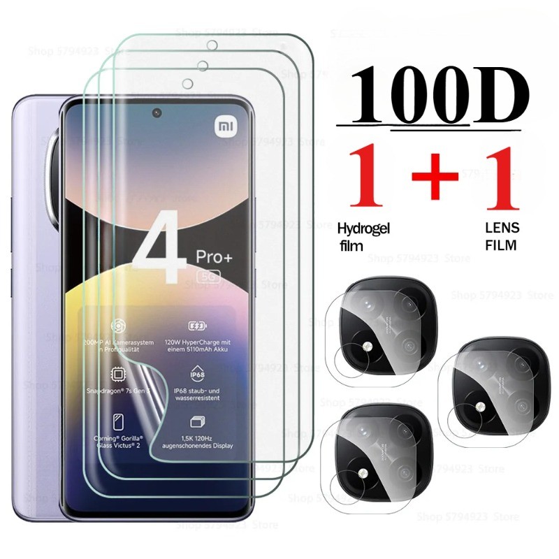 สําหรับ Xiaomi Play Note Mix Mi Max Civi CC9E CC9 A3 10 4 3 2s 2 1S Pro Lite Anti scratch Hydrogel ฟิล์มด้านหน้า + ฟิล์มกล้องโทรศัพท์ HD หน้าจอป้องกันฟิล์ม