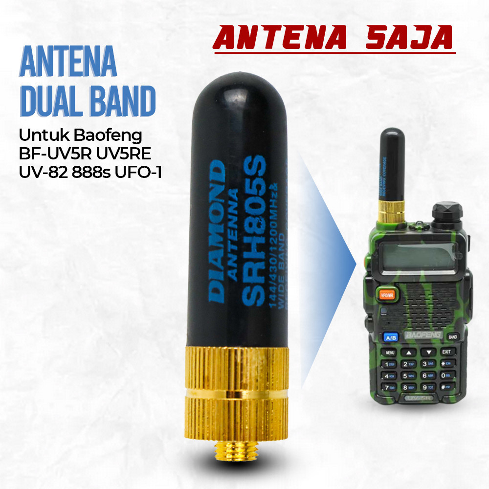 PTZ3 - เสาอากาศเครื่องส่งรับวิทยุ Dual Band Baofeng BF-UV5R BF-UV5RE UV-82 BF-888s UFO-1