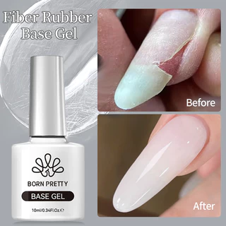 Born Pretty Fiber ฐานยางเจลซ่อมเล็บสําหรับเล็บหัก UV Gel Extension กึ่งถาวร Varish ไฟเบอร์กลาสเล็บเล็บ