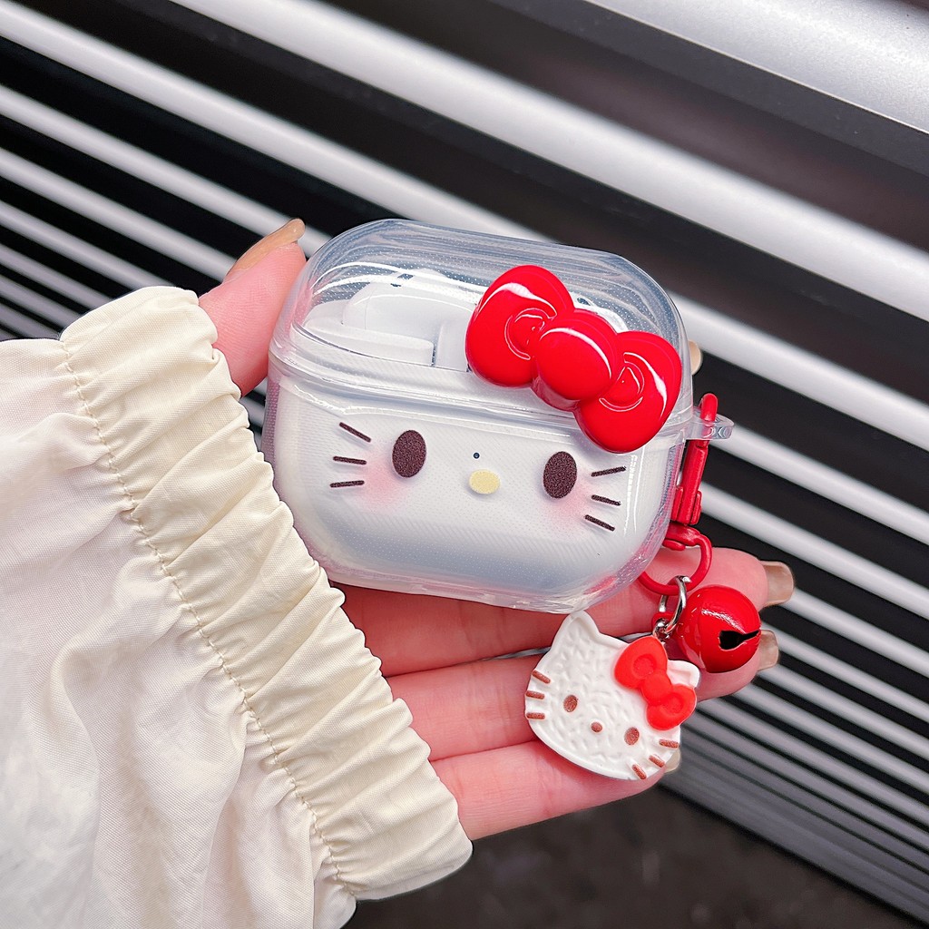 สําหรับ Samsung Galaxy Buds 3 3 Pro กรณี Hello Kitty หมีดอกไม้ 3D ตุ๊กตา TPU หูฟังอุปกรณ์เสริมฝาครอบ