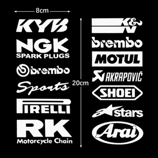 2 ชิ้น RK NGK KYB มอไซ สะท้อนแสง สติ๊กเกอร์ หมวกกันน๊อค โลโก…