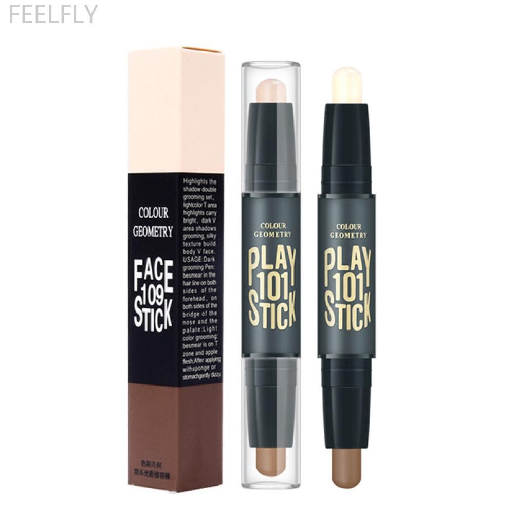 Feelfly 2 in 1 Double-end คอนซีลเลอร์ Stick Highlighter & Contour ครีมปากกาแต่งหน้าแต่งหน้าผู้หญิงเค