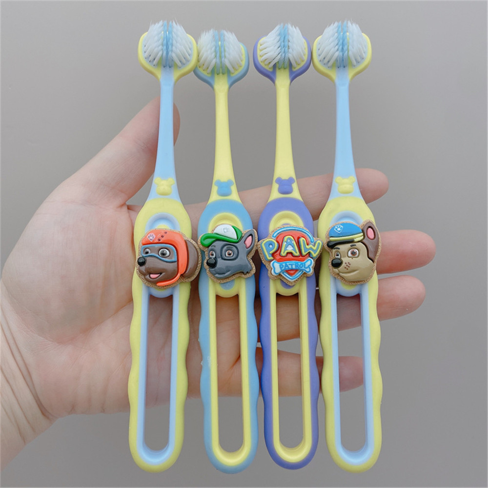 แปรงสีฟัน Paw Patrol สำหรับเด็ก 3 ด้าน 1/2/3 ชิ้น ขนแปรงนุ่ม แปรงสีฟันสำหรับเด็ก แปรงสีฟันพกพา ดูแลเหงือกและฟันให้สมบูรณ์ จัดส่งรวดเร็ว - รูปที่ 2