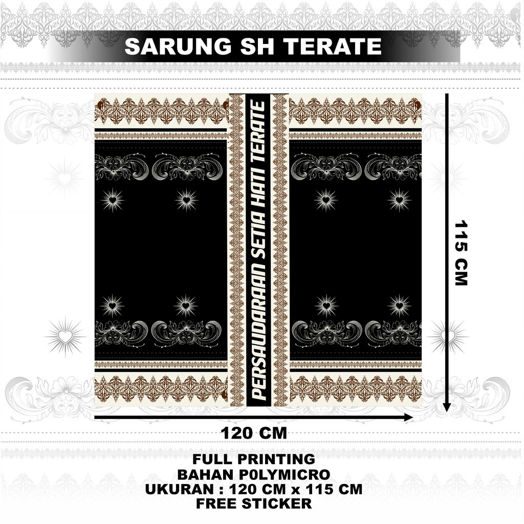 SH Terate Batik Motif Distro Sarong การพิมพ์เต็มรูปแบบด้วยการออกแบบล่าสุดโดย Redbil Official Store A