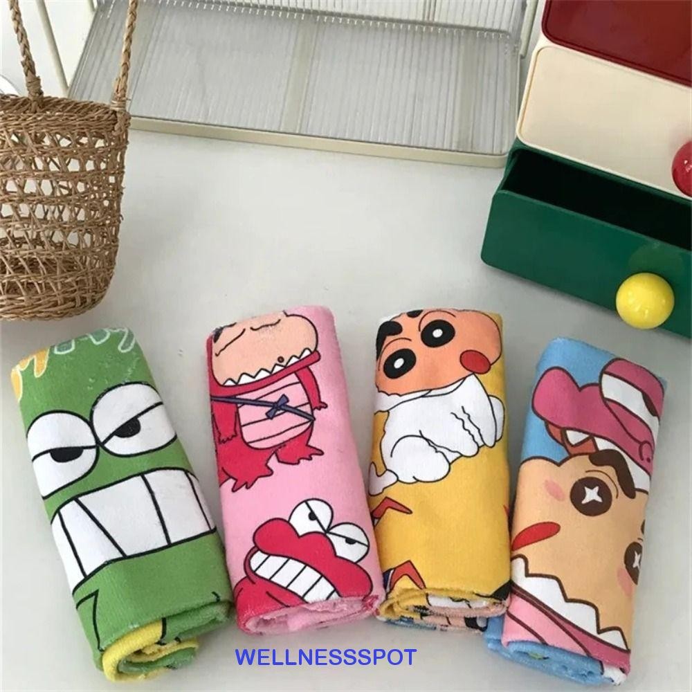 Wellnessspot ผ้าขนหนูอาบน้ําเครยอนชินจัง, ผ้าขนหนูตุ๊กตาการ์ตูน Kawaii, ตกแต่งบ้านน่ารักแห้งเร็วผ้าขนหนูกีฬานุ่มผู้ใหญ่