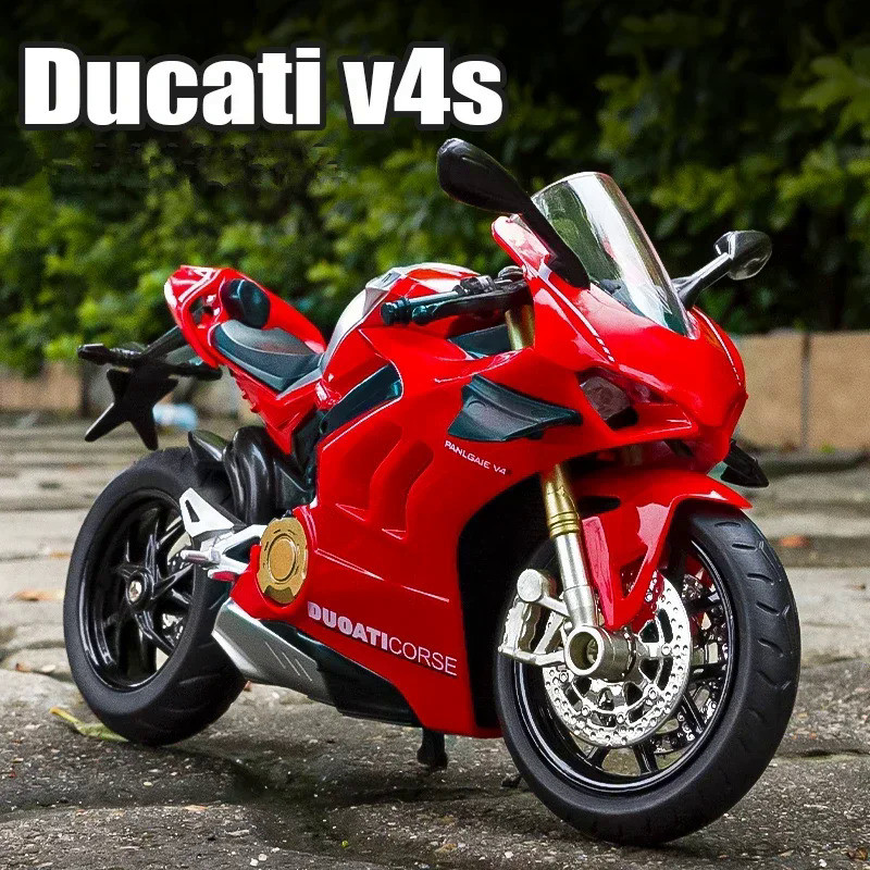 1:12 Ducati Panigale V4S Alloy Racing Cross-country Motorcycle Model Simulation Toy Street Motorcycl