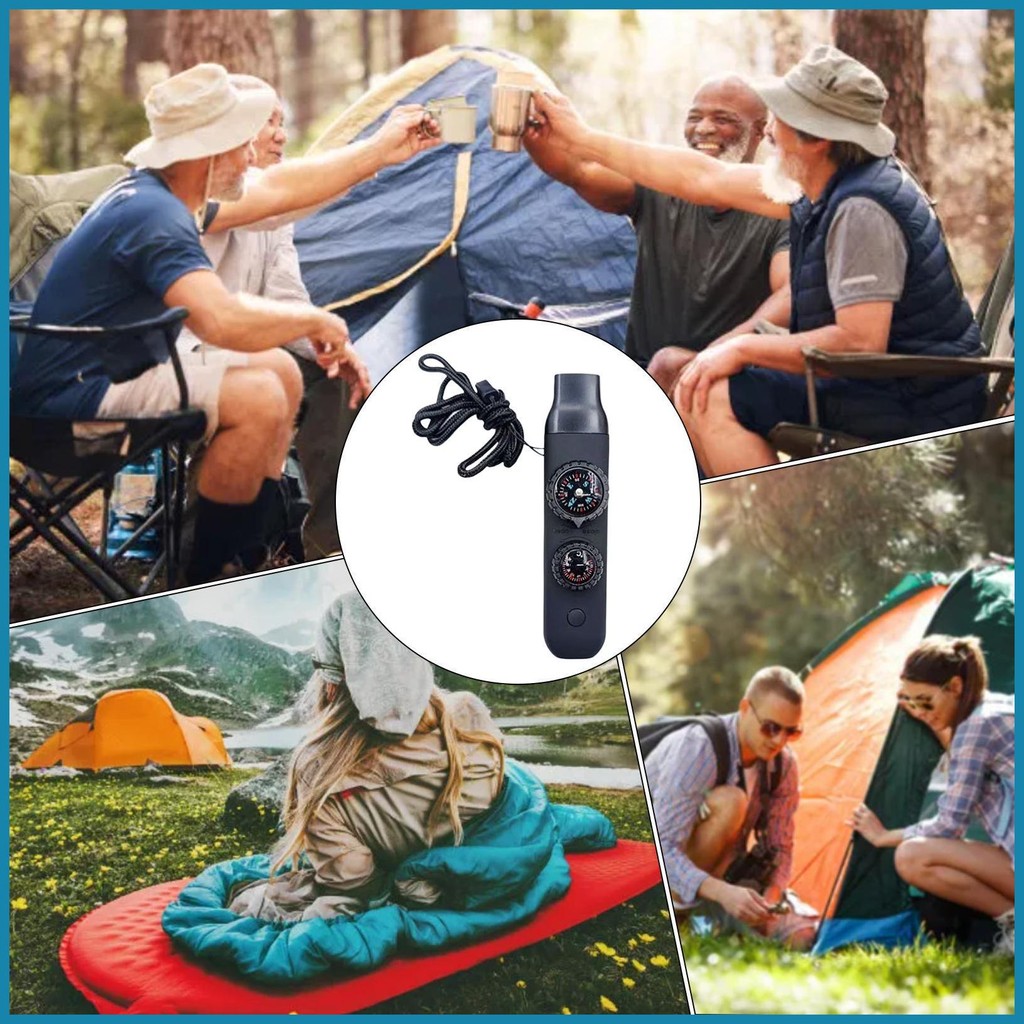 Survival Whistle สําหรับกลางแจ้งแบบพกพา Survival Whistle เครื่องมือสําหรับ Camping Mountaineering เดินป่าผู้ชายความปลอดภัยเกียร์ hangeth
