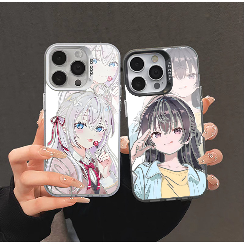 สําหรับiphone 16E 16 Pro Max 15 14 Plus 12 13 11 X XS XR SE4 เคสโทรศัพท์อะนิเมะAlya Yuki Suou Alisa Matteเลเซอร์IMD Hard