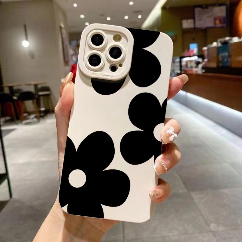 เคสโทรศัพท์สําหรับ Samsung S23 FE S23 Ultra S25 S24 Ultra S22 S21 Plus S23 S24 FE ความเรียบง่ายดอกไม้กันกระแทกนุ่ม