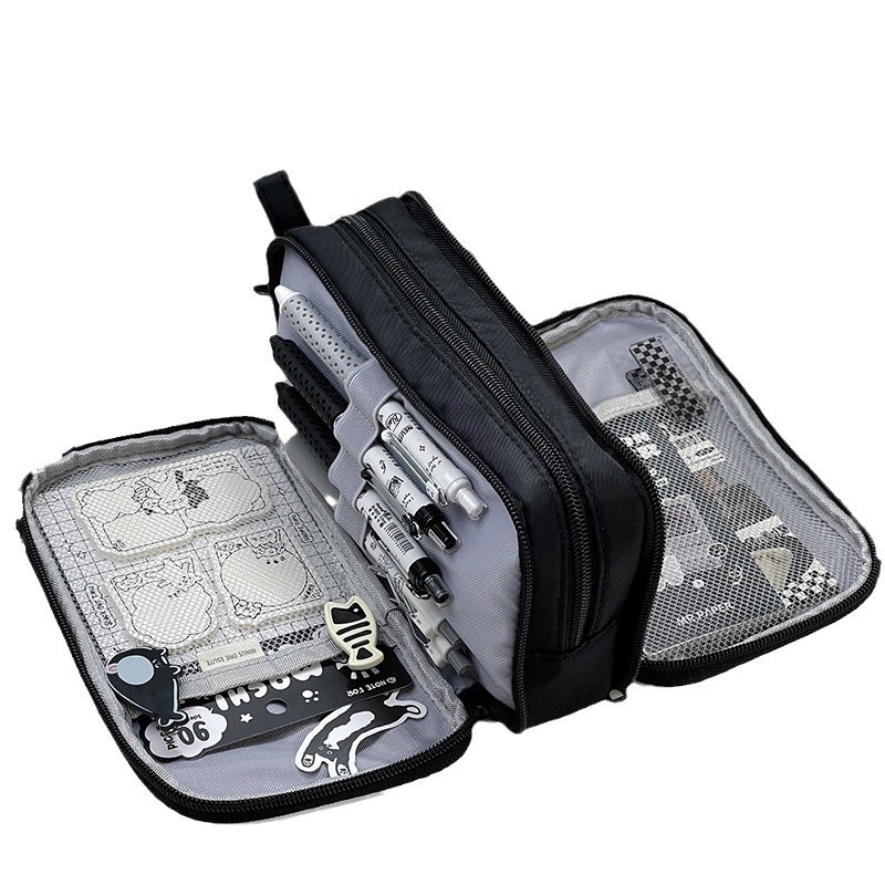 นักเรียนมัธยมปลายกระเป๋าเครื่องเขียนกล่องดินสอความจุขนาดใหญ่นักเรียนประถมนักเรียนมัธยมต้นกล่องเครื่องเขียน - รูปที่ 7