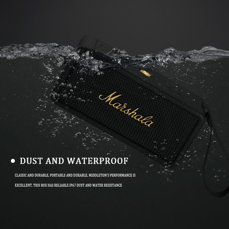 New Wireless Bluetooth ลำโพงบลูทูธพกพา (สี Black And Brass)