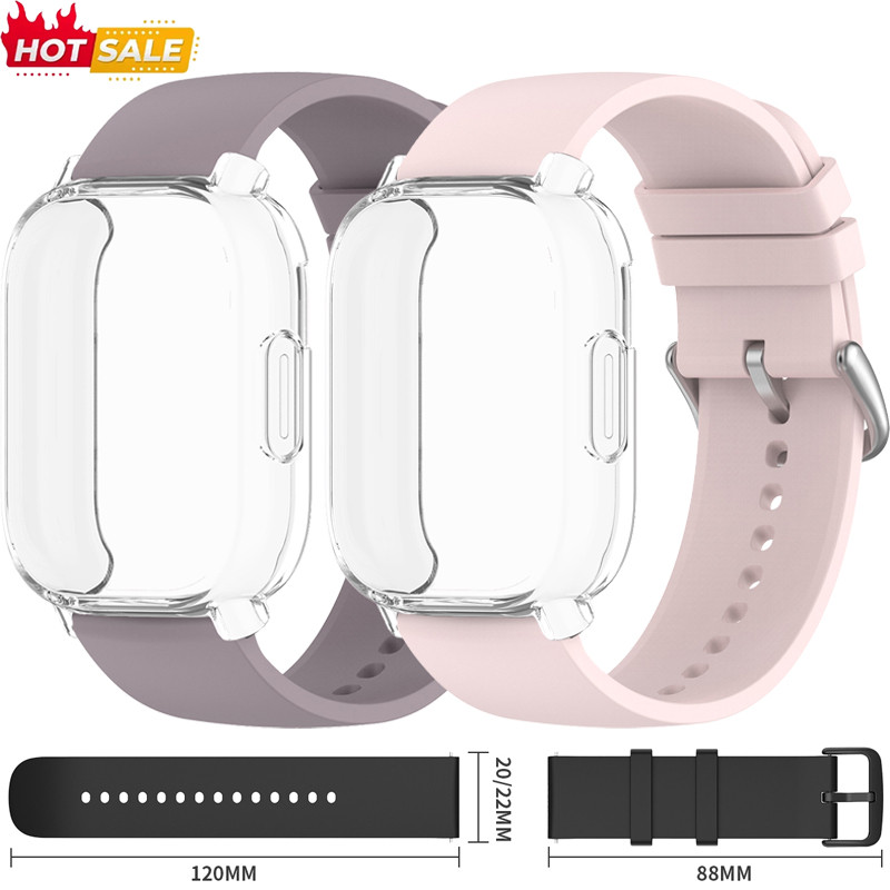 สายรัดซิลิโคน + เคส TPU เข้ากันได้กับ Xiaomi Redmi Watch 5 Active/lite นาฬิกาสปอร์ตอุปกรณ์เสริมสําหรับ Redmi Watch 5 Active