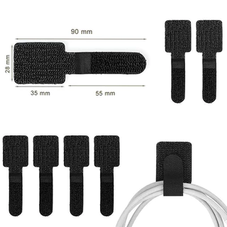 Reusable Cable Ties Fastening Wire Organizer สายไฟเชือกผู ้ ถือกาวในตัวปรับสายไฟสายรัดโต ๊ ะการจัดการ