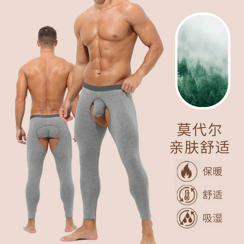 กลับกลวงเซ็กซี่บางสไตล์ระบายอากาศที่ไม่ซ้ํากันเปิดเป้ากลวงผู้ชาย เลกกิ้ง ฟิตเนสกล้ามเนื้อผู้ชายสะโพก 0ม