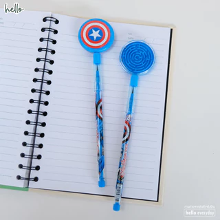 Avengers และ Sanrio- ดินสอต่อไส้ ลายการ์ตูน พร้อมปลอกฝ่าของเล่น - ลิขสิทธิ์แท้
