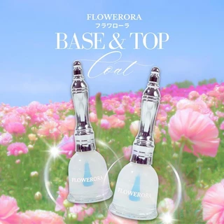 FLOWERORA เบส-ทอปโค้ท รองพื้นเคลือบเงาเล็บ สีทาเล็บกึ่งเจล ไม่ต้องอบ ไม่มีกลิ่นฉุน