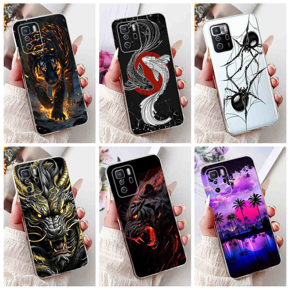 สําหรับ Poco X3 GT PocoX3 NFC X3 Pro แฟชั่น Cool Dragon Spider รูปแบบปลอก Poco X 3 X3GT X3Pro ซิลิโคนนุ่ม TPU เคสโทรศัพท์