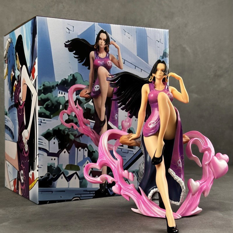 20 ซม. ONE PIECE Boa Hancock คอสเพลย์น่ารัก Action Figure รุ่น Q ตุ๊กตาของขวัญเด็กตกแต่งรถเครื่องประดับของเล่นคอลเลกชันตกแต่งบ้านประติมากรรมเค้กตกแต่ง GachaMLML