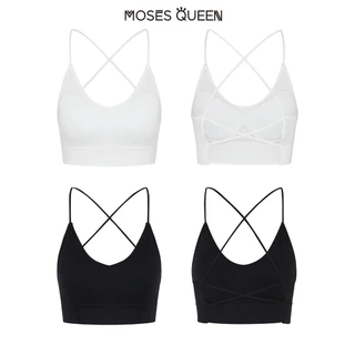 MOSESQUEEN บาร์ เปลือย เสื้อชั้นในสตรี ผู้หญิง ฤดูร้อนใหม่ความปรารถนาบริสุทธิ์เซ็กซี่ด้านบนพร้อมเบาะหน้าอกและด้านหลังที่สวยงาม #66638