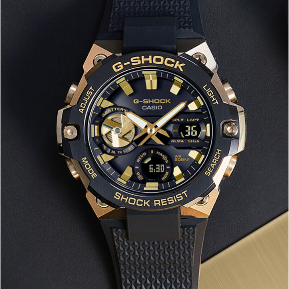 GST-B400GB-1A9 Black gold Sports Watch G-STEEL แฟชั่นกีฬานาฬิกากลางแจ้ง V789