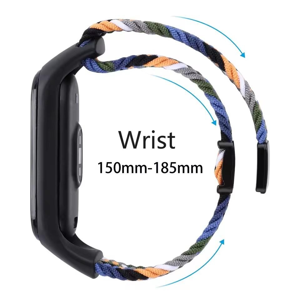 สายรัดไนลอนแม่เหล็ก For Huawei Band 10 สมาร์ทวอท์ชถักนุ่ม Solo loop สายนาฬิกา  For Huawei Band 9/8 Smart Watch Breathable Watchbands อุปกรณ์เสริม - รูปที่ 3