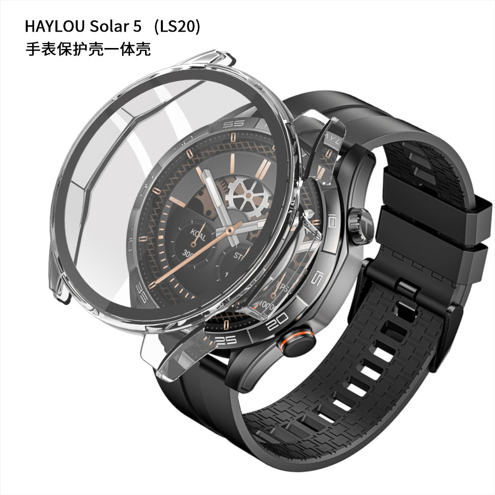 สําหรับ haylou solar 5 เกราะป้องกันสําหรับ haylou solar 5 case เคสป้องกัน 360° ฟิล์มกันรอยหน้าจอรอบด