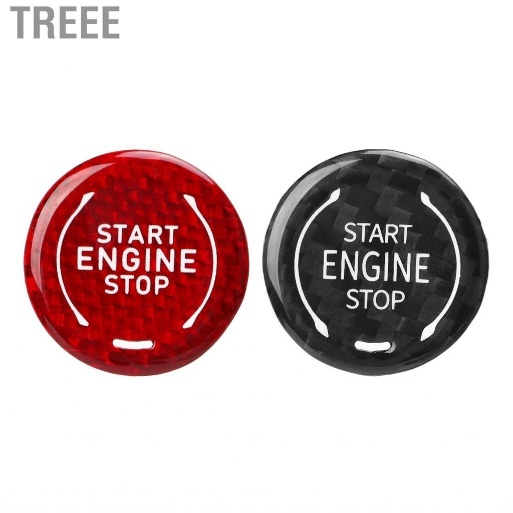 Treee Start Stop Button Cover Wearproof Push Sticker Beautiful for Car Interior
