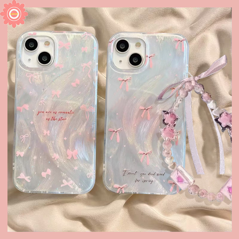 เคสโทรศัพท์มือถือ แบบนิ่ม ลายโบว์ มีสายคล้อง สําหรับ Vivo Y17s Y15 Y12s Y27s Y30 Y33 Y17 Y27 Y22 Y16 Y02 V27 Y36 Y100 Y21 Y51 V25E Y91C Y91 Y35 Y11 Y20 Y12i V29 Y21s V25 Y31 Y20s Y15s