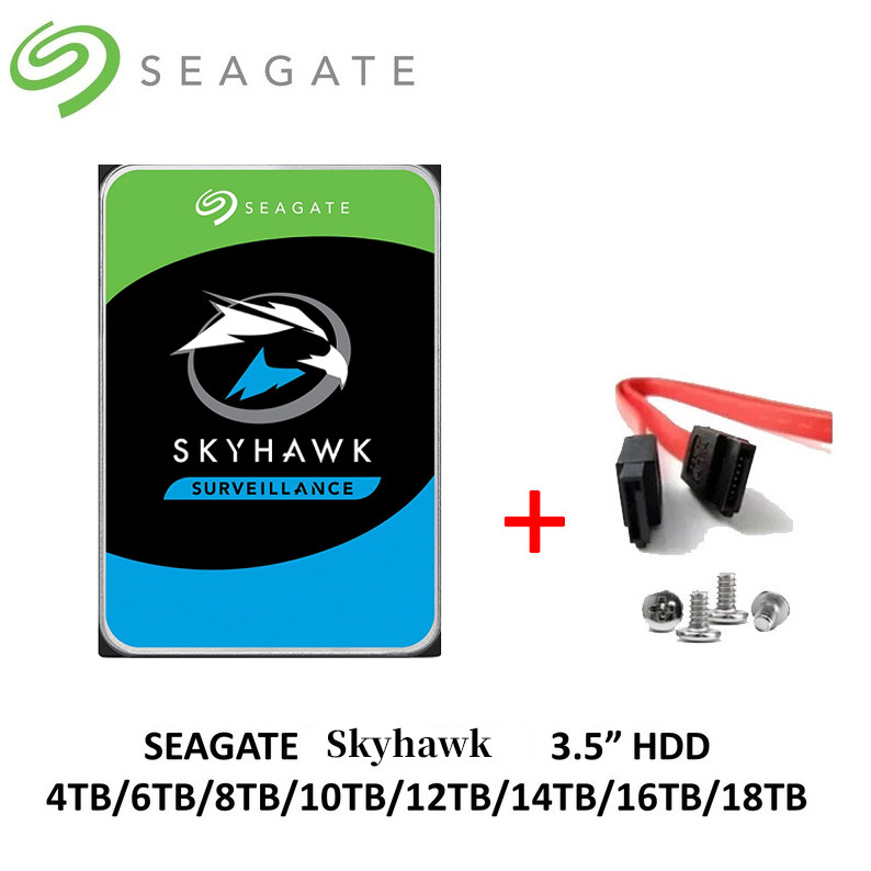 Seagate Skyhawk ฮาร์ดดิสก์กล้องวงจรปิด 3.5 (HDD) 1TB 2TB 3TB 4TB 6TB 8TB 10TB 12TB 14TB 16TB