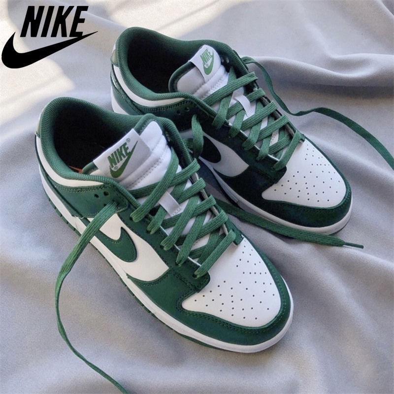 Nike4857 SB Dunk Low White รองเท้าผ้าใบ สีเขียว