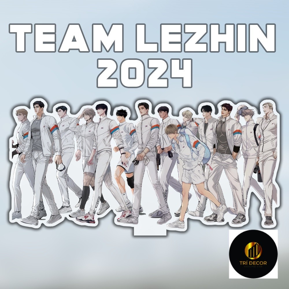 Manhwa BL Lezhin Calendar 2024 คําอวยพรของฤดูกาลทีม Standee และพวงกุญแจอุปกรณ์ตกแต่งล่าสุด