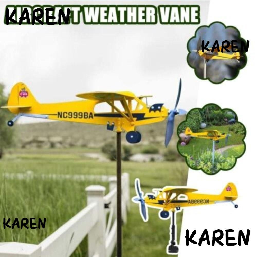 Karen เข็มทิศโลหะ วัดทิศทางลม เครื่องบิน กังหันลม