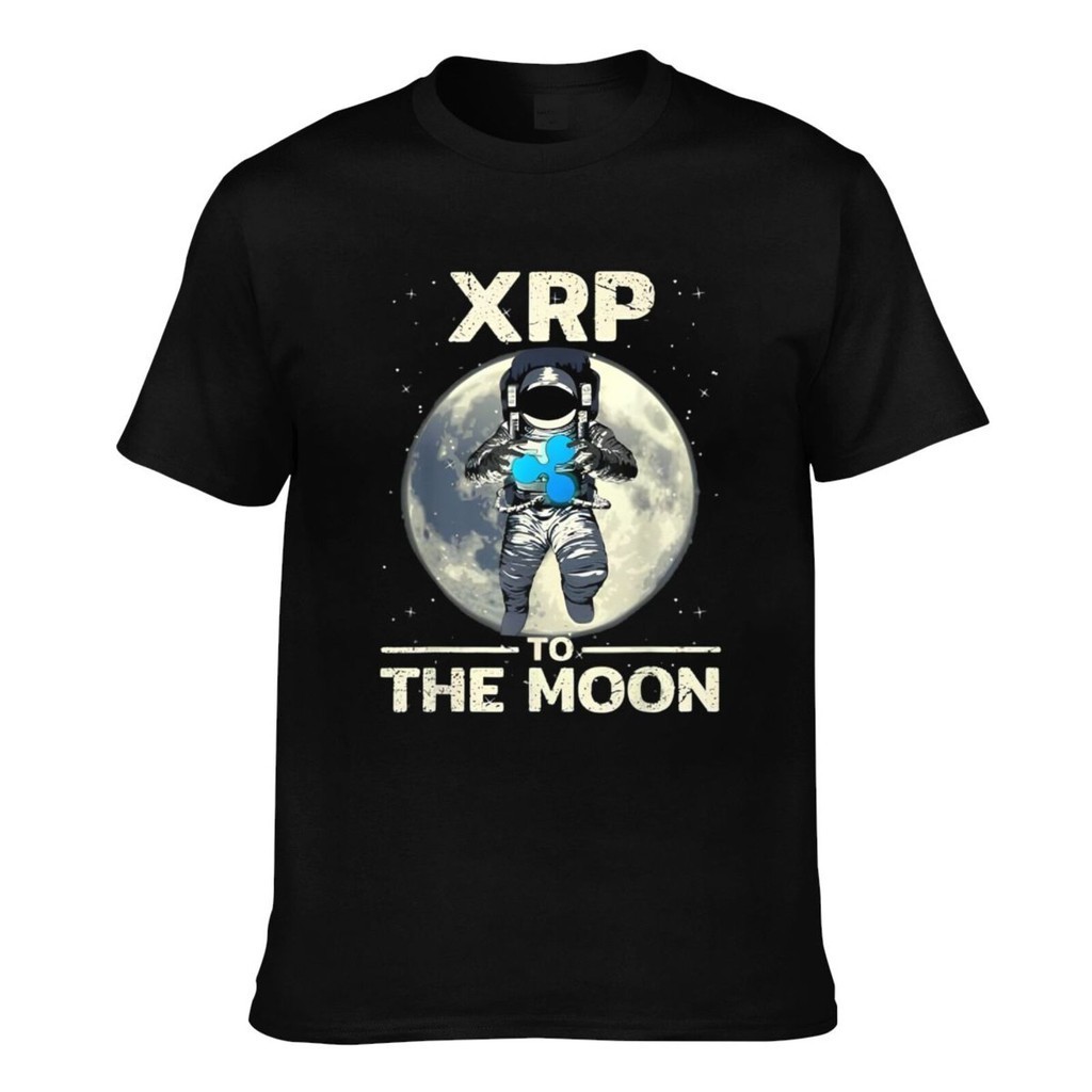 Ripple Xrp นักบินอวกาศสู่ Moon Cryptocurrency Xrp Moon Xrp เหรียญเสื้อยืดลําลองสําหรับบุรุษ