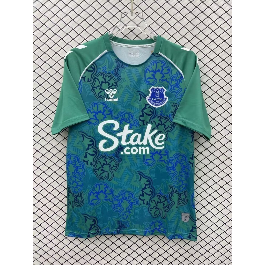 เสื้อกีฬาแขนสั้น ลายทีม Everton limited edition 24-25 สีเขียว