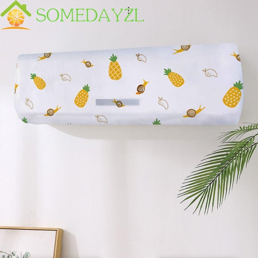 Somedayzl ผ้าคลุมเครื่องปรับอากาศ ป้องกันฝุ่น ยืดหยุ่น ทําความสะอาดง่าย ทนทาน ลายการ์ตูน