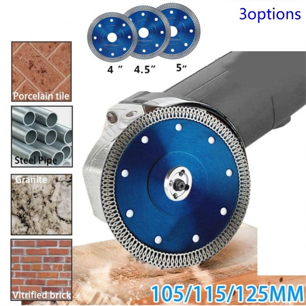 กระเบื้องพอร์ซเลนเทอร์โบใบเลื่อยเพชรบางล้อ4/4.5/5ในอุปกรณ์เสริมเครื่องบดแห้งและเปียก
