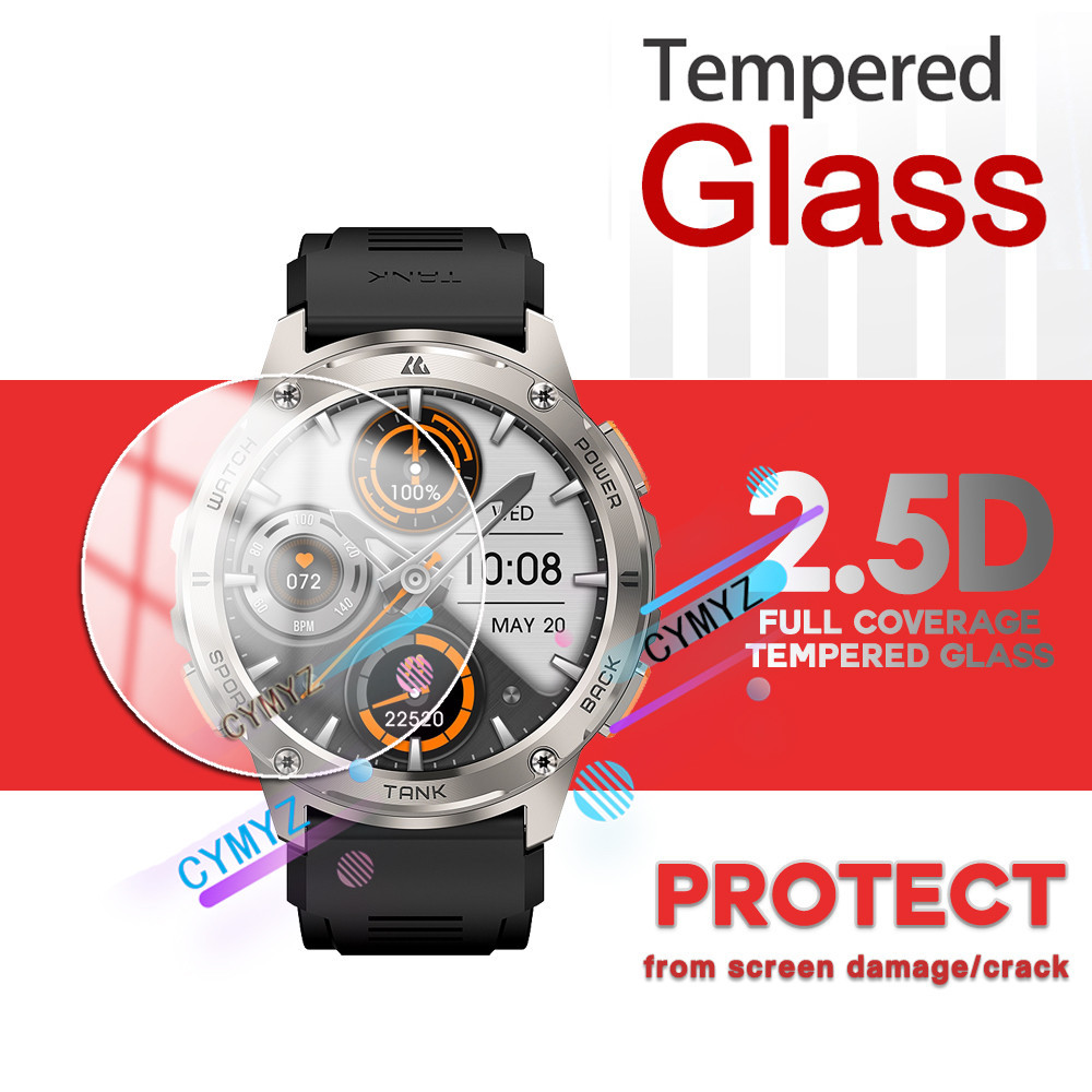 Kospet TANK T3 ฟิล์ม 9H กระจกนิรภัย ป้องกันหน้าจอ KOSPET TANK T3 สมาร์ทวอทช์ ฟิล์มใส KOSPET TANK T3 