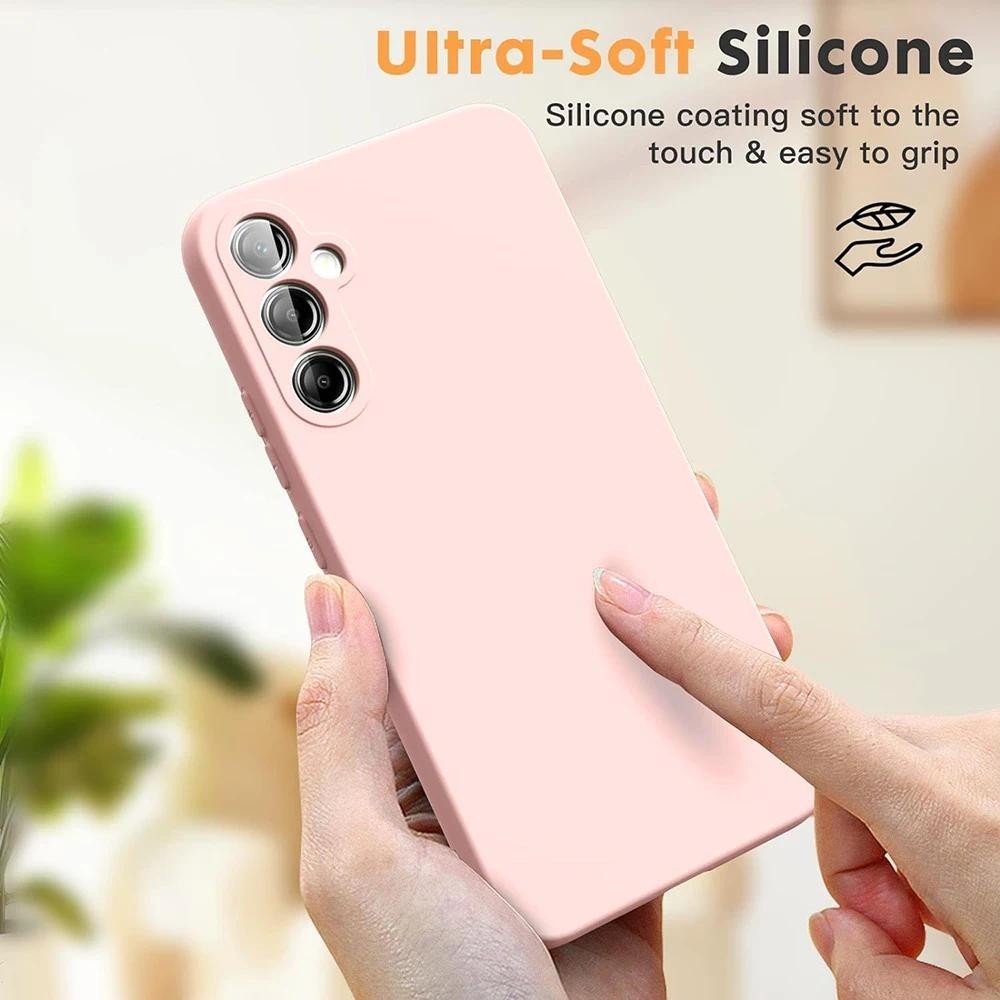 เคสโทรศัพท์มือถือ ซิลิโคนนิ่ม ทรงสี่เหลี่ยม ป้องกันเลนส์กล้อง กันกระแทก สีแคนดี้ แฟชั่นสําหรับผู้ชาย และผู้หญิง สําหรับ Samsung Galaxy A55 A35 A25 A05S A04S A05 A15 A14 A24 4G A34 A54 5G