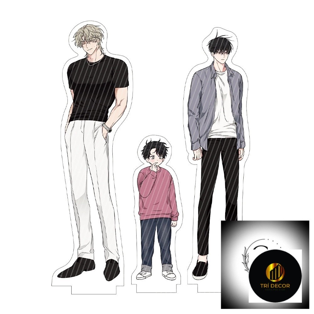 Standee Model Low Tide ใน Twilight Night โดย the Sea Eu Ja ABO BL Manhwa ตัวละคร Taeju Euiyun Euiyou