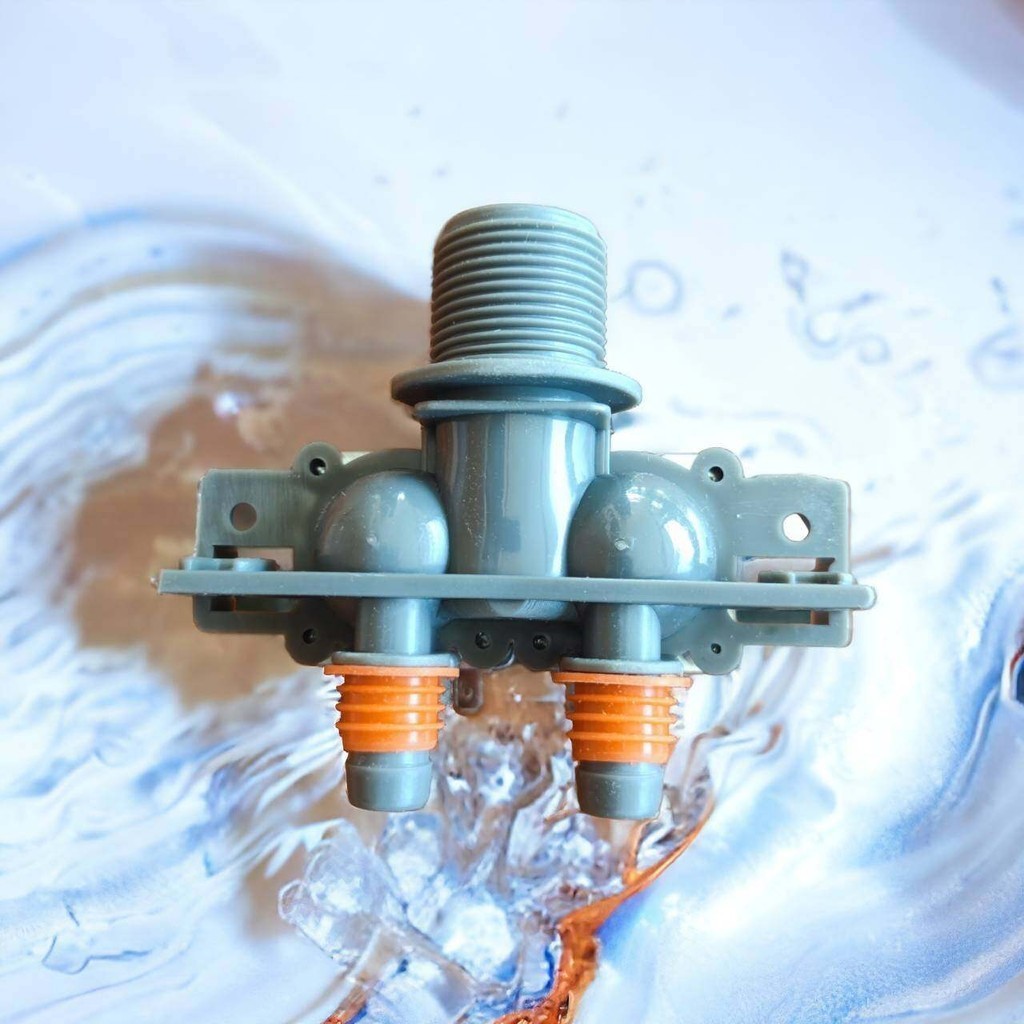 0000550 #วาล์วน้ำเข้า เครื่องซักผ้า 2 ทาง SAMSUNG ซัมซุง วาล์วคู่ เข้า 1 ออก 2  #อะไหล่เครื่องซักผ้า