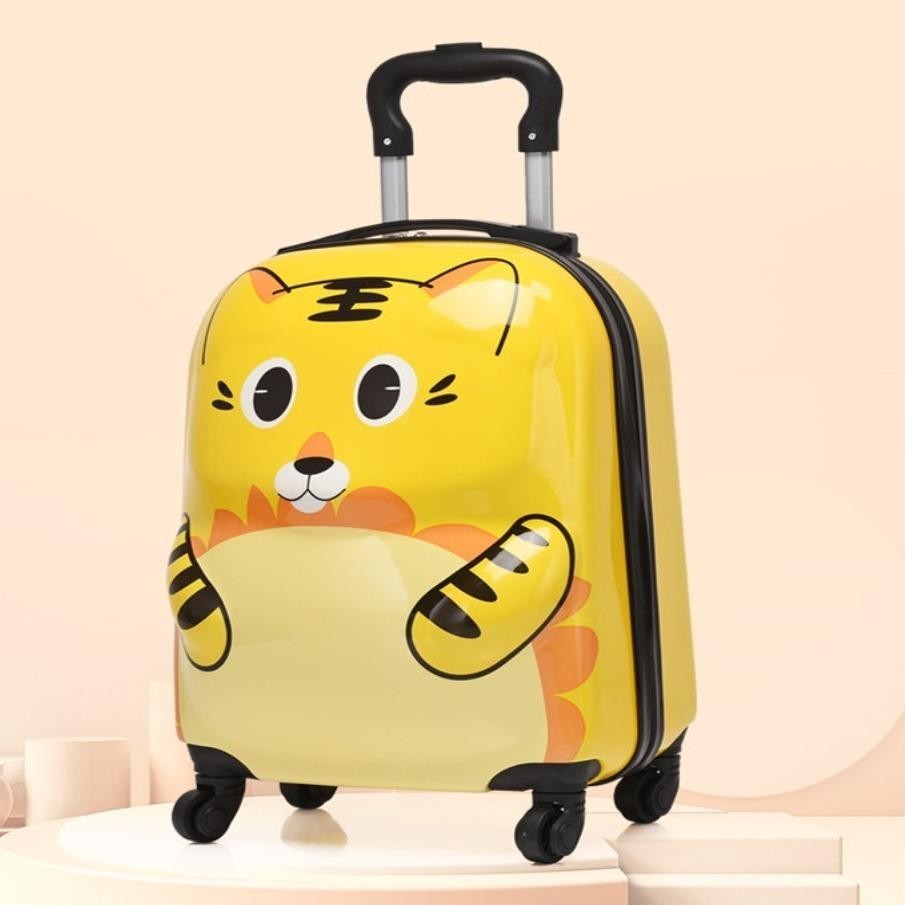 Shanhai กระเป๋าเดินทางล้อลาก ABS+PC 3D กันน้ํา แบบพกพา ความจุเยอะ 18 นิ้ว