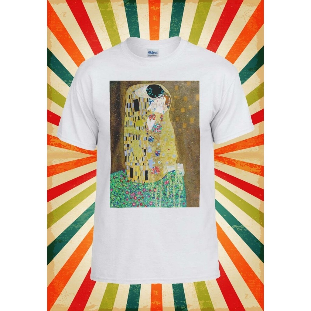 The Kiss Gustav Klimt Oil Painting Men Top