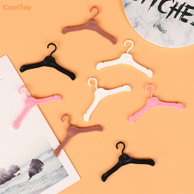 Cooltoy 10 ชิ้น ไม้แขวนเสื้อน่ารัก มินิ น่ารัก ตู้เสื้อผ้า เสื้อโค้ท เสื้อผ้า พลาสติก อุปกรณ์เสริม ขายดี