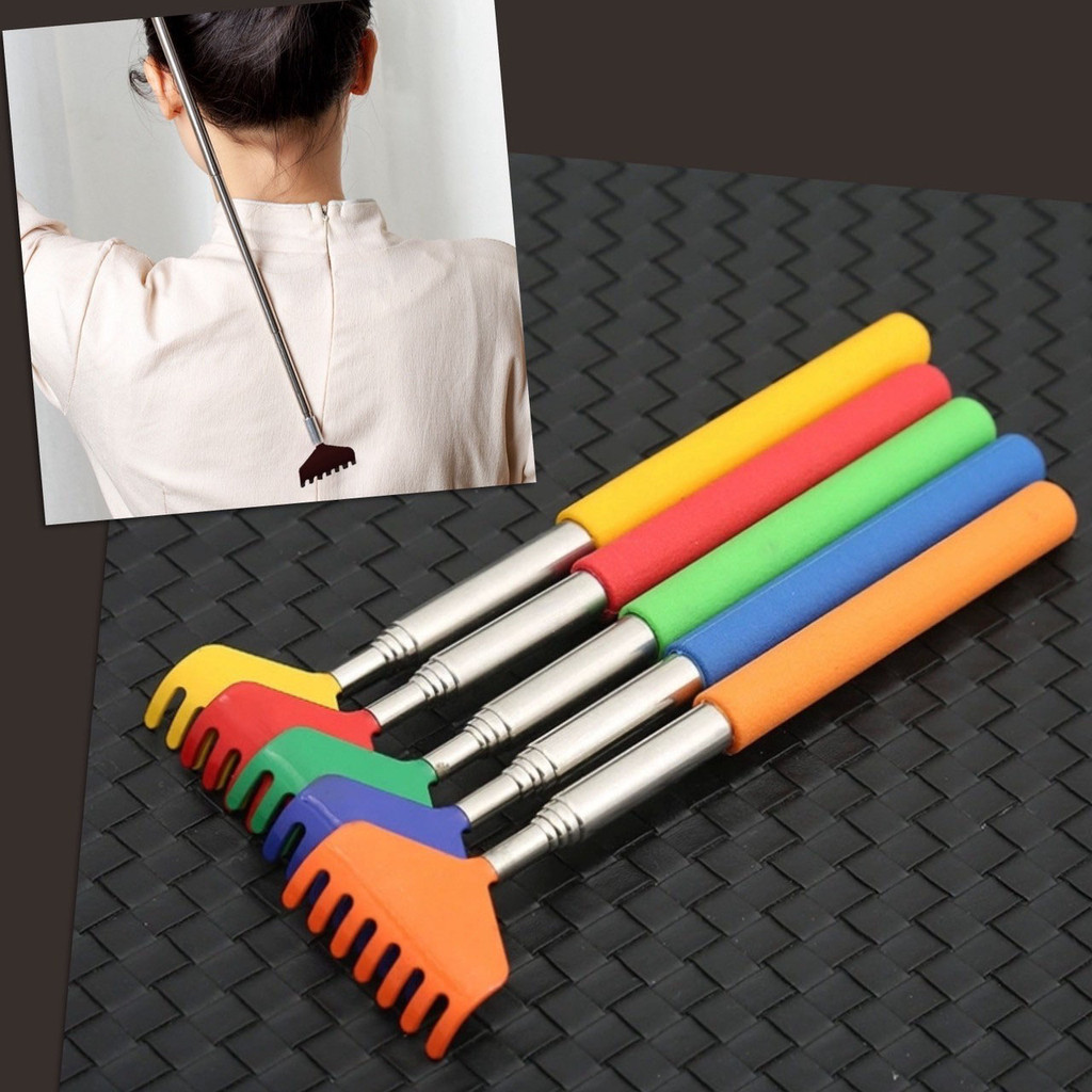 🌷 ไม้เกาหลัง สีสัน ถนอมผิว แก้คัน หน้ากว้าง ขนาดใหญ่ ปรับสั้น-ยาว ยืดหดได้ เกามันสะใจ สแตนเลส ขนาดพกพาเกรดพรีเมี่ยม 🌷