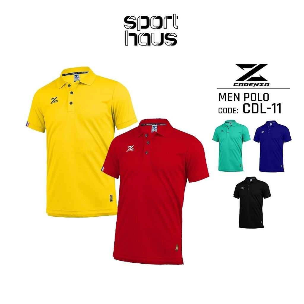 CADENZA เสื้อโปโลคอปกผู้ชาย (คาเดนซ่า) รุ่น CDL-11 MEN ใส่บาย สีล้วน ดำ/เขียว/น้ำเงิน/กรมท่า/เทา/แดง