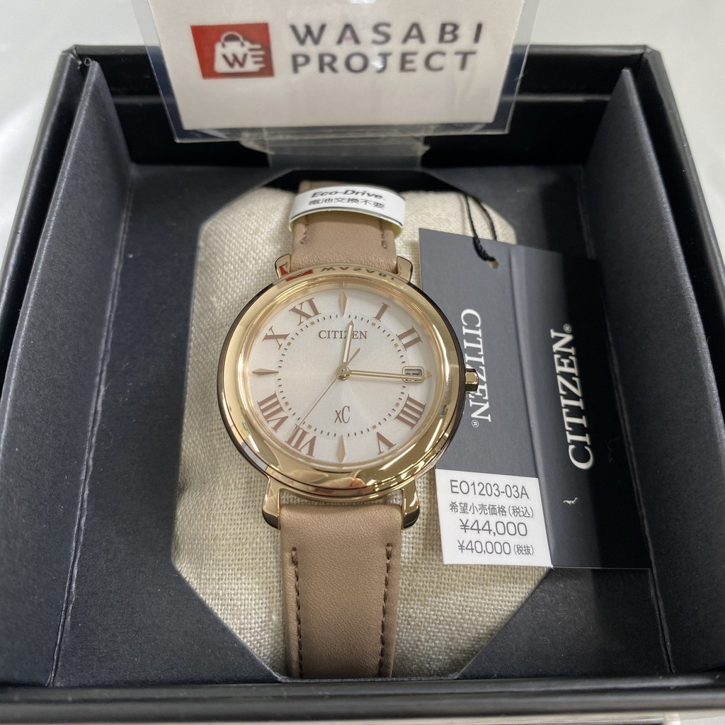 [Authentic★Direct from Japan] CITIZEN EO1203-03A Unused xC Eco Drive Sapphire glass Beige Women Wrist watch นาฬิกาข้อมือ