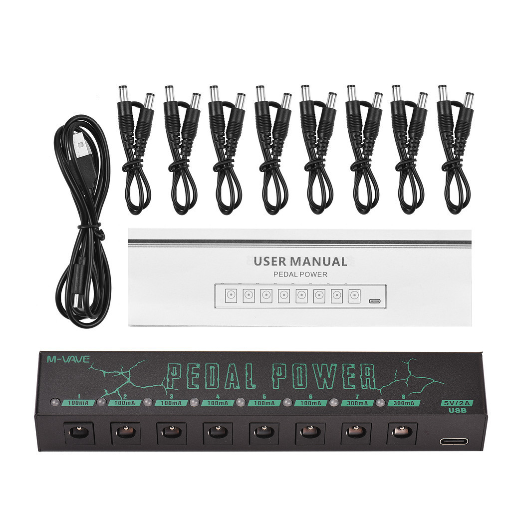 [สินค้าพร้อมส่ง] M-VAVE PEDAL POWER Guitar Pedal Power Guitar Effector Power Supply 8 Isolated DC Ou