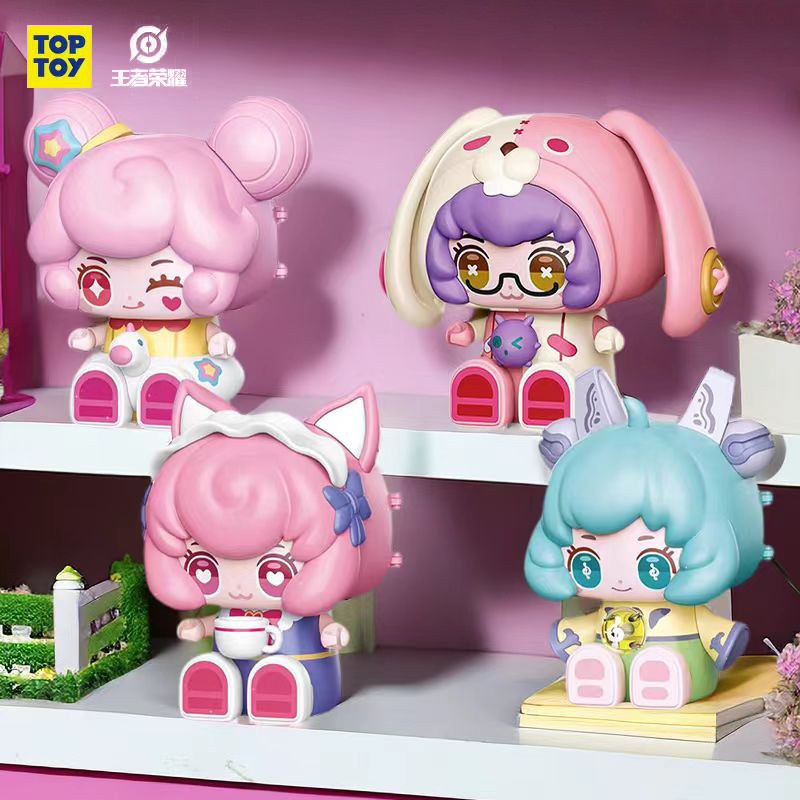 Toptoy King Glory Building Blocks สนุก HERO House น ่ ารักการ ์ ตูน Cai Wenji Xqiao รุ ่ นสาวของขวัญ