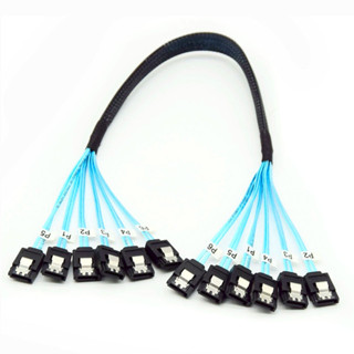 สายเคเบิลข้อมูล SATA III 6Gbps SAS สําหรับเซิร์ฟเวอร์ SATA 7…