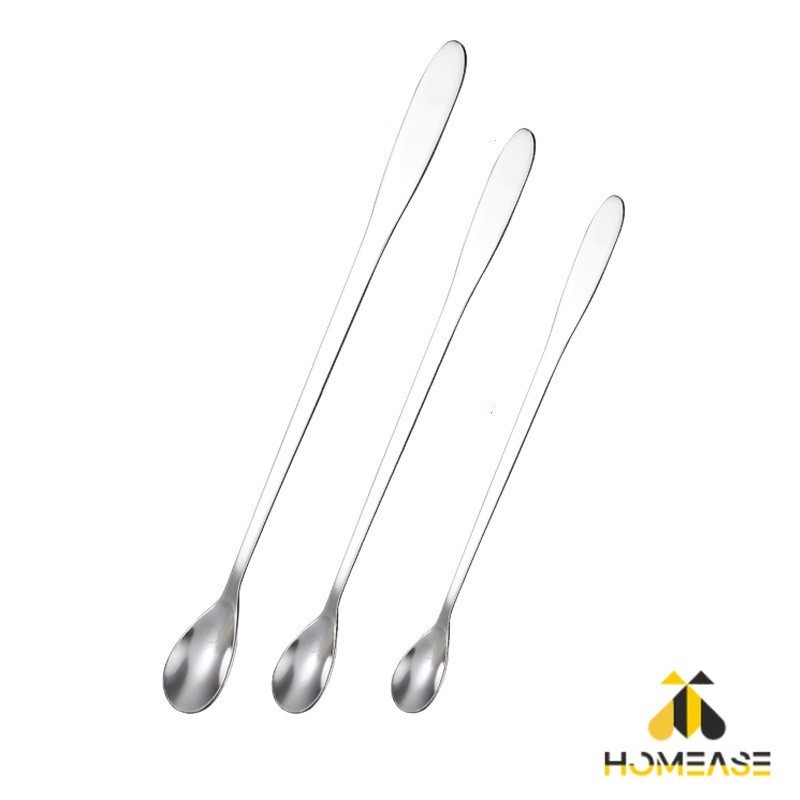 HA ช้อนคนด้ามยาว สแตนเลส ชงกาแฟ ช้อนชงนม stainless steel stirring spoon